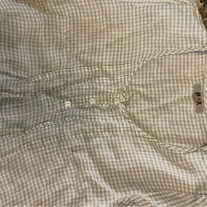 Flax Women's Green Checkered Blouse